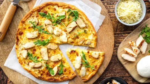 Recette pizza poulet Fleury Michon