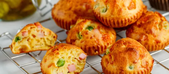 Recette muffins dés de jambon et olive Fleury Michon 