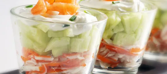 Recette verrines surimi concombre Fleury Michon 