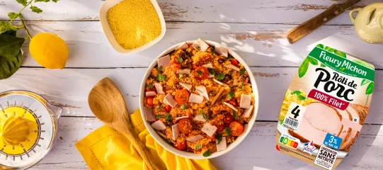 Recette Taboulé rouge au rôti de porc Fleury Michon 