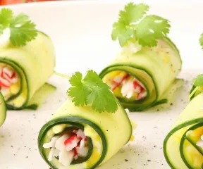 Recette bouchée apéritive de courgette au surimi Fleury Michon 