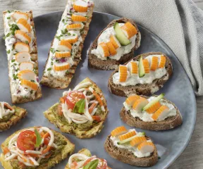 Recette les tartinettes au surimi Fleury Michon 