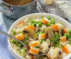 Recette risotto de noix de la mer Fleury Michon 