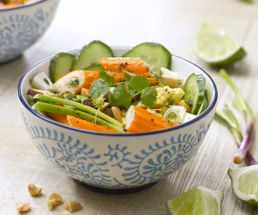 Recette salade de surimi à la thaï Fleury Michon 