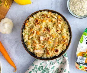 Recette Risotto au citron et aiguillettes de poulet Fleury Michon 