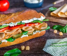 Recette Sandwich aux Tranches Végé Pois Chiche Fleury Michon