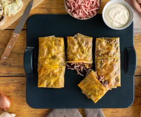 Recette brick aux allumettes de jambon et champignons Fleury Michon