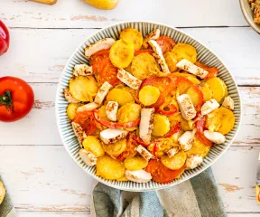 Recette poêlée de légumes et aiguillettes de poulet Fleury Michon 