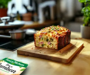 Cake aux dés de jambon et olives vertes - Recette Fleury Michon