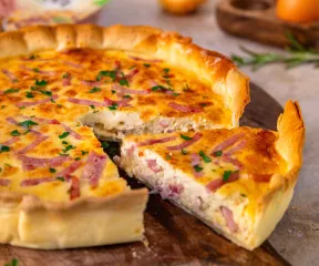 Quiche aux allumettes de jambon Fleury Michon