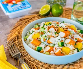 Salade de riz hawaïenne au surimi, ananas & citron vert Fleury Michon