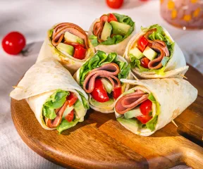 Wraps avocat, salade et Tranches Végé Haricots Rouges Fleury Michon