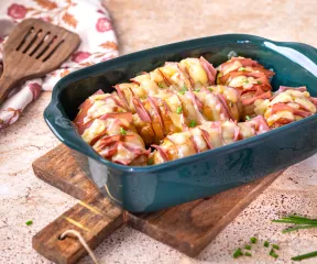 pomme de terre hasselback raclette Saveur jambon 