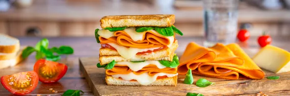 Recette Grilled cheese aux Tranches Végé Fleury Michon