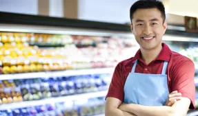 chef de rayon dans un supermarché